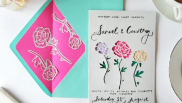 Paper Cut Wedding Invitation