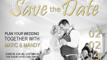 wedding graphic for mandm